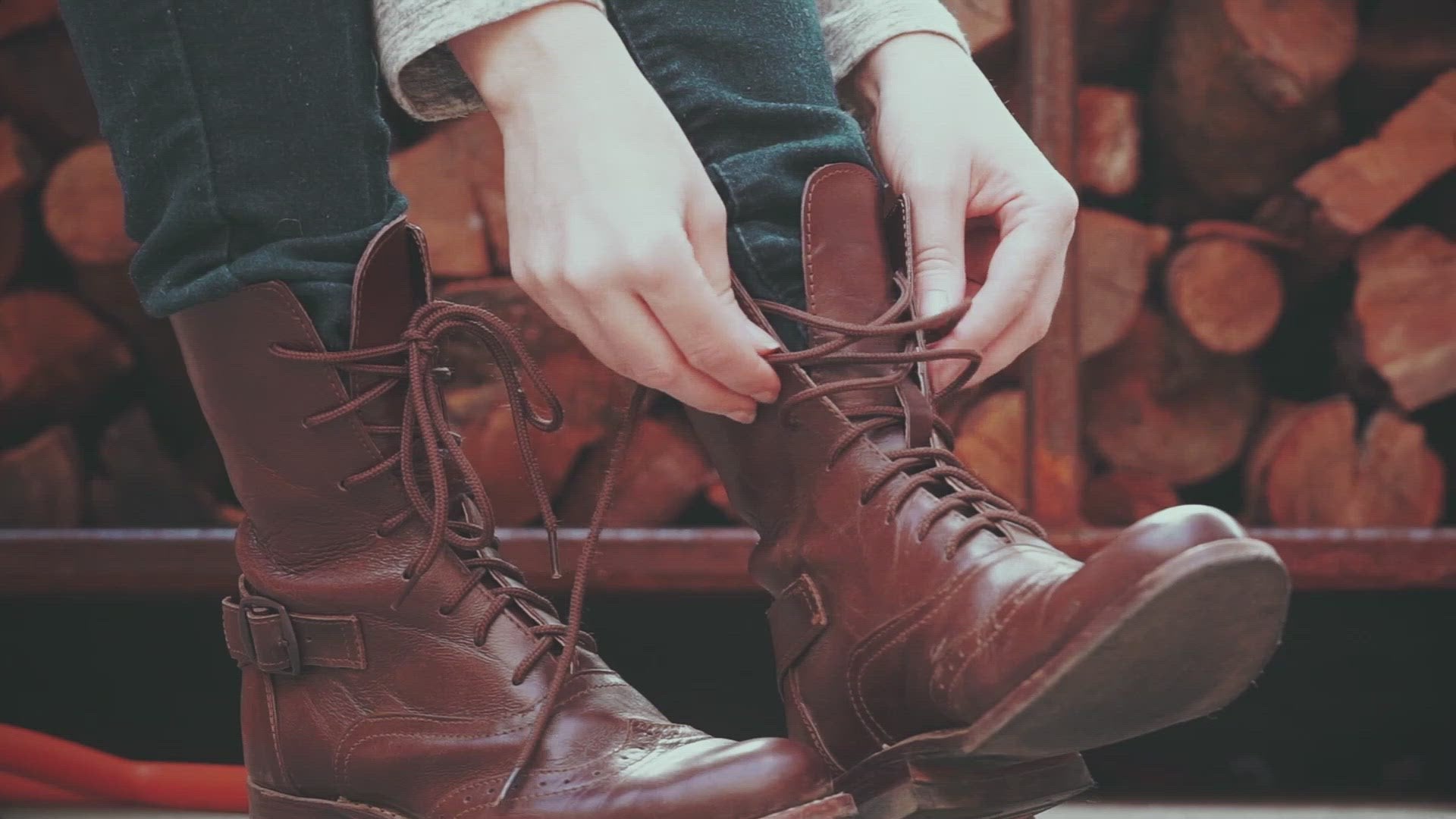 Handmade Leather Lace Up Ankle Boots