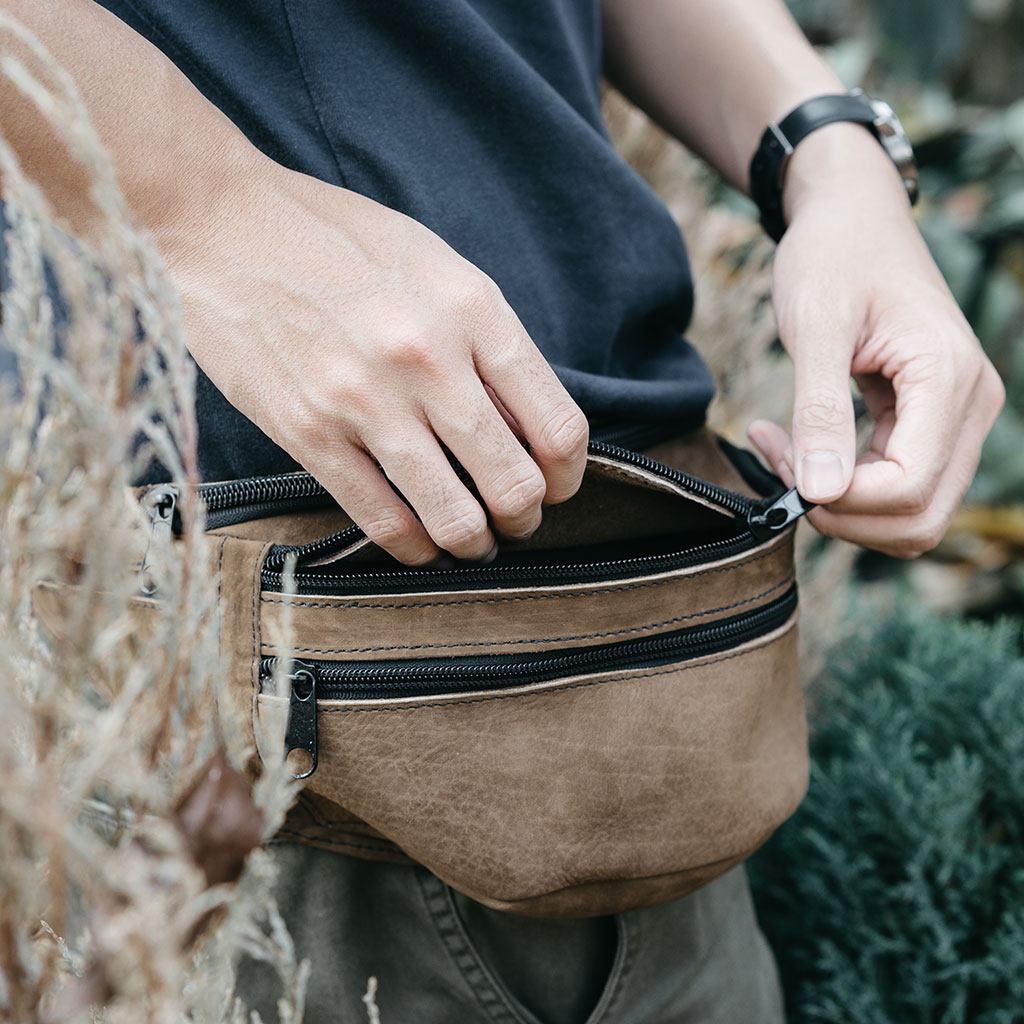 Leather fanny pack men best sale