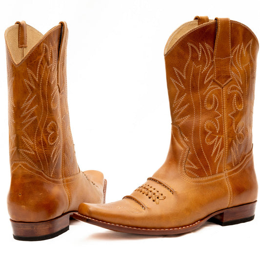 Braid Cowboy Boots - Atitlan Leather